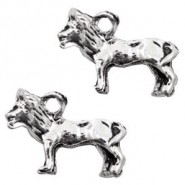 Metal charm Lion Silver